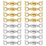 Qulltk Double Magnetic Necklace Clasps and Closures 14K Gold and Silver Bracelet Extender Jewelry Clasps Converters for DIY Jewe