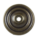 GlideRite Hardware 5061AB25 1.5inch Thin Rounded Ring Cabinet Back Plate 25 Pack, Antique Brass Finish