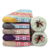5 Pairs Merino Wool Socks Womens Winter Knit Casual Crew Warm Socks For Women, Black, One Size