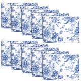 SilTriangle 10 Pcs Floral Makeup Bags with Zipper Canvas Cosmetic Bags Bulk for Women Pencil Bag Travel Toiletry Pouch Gift for