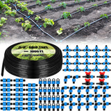 Tondiamo 1000 ft 5/8 Inch Drip Tape Irrigation Tubing Kit 8 Mil 6 Spacing Hose Garden Landscape Irrigation System Automatic Equi