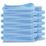 Hearth & Harbor Microfiber Cleaning Cloth, Towels for Cars 144 Pack Washcloths, Blue Rags, Reusable Towel, Cloth Rags Cleaning,