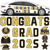 JULMELON Graduation Car Decorations Magnets, 22pcs Class of 2025 Grad Decor Car Magnetic for University Kindergarten Graduation