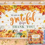 We are So Grateful for You Thank You Banner Backdrop 6x4FT Autumn Pumpkin Thank You for All You Do Background Thanksgiving Emplo