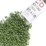 Miyuki Delica Seed Beads - Size 11/0 (1.6 mm), DB1135, Opaque Avocado, 7.2 g, Approx. 1440 Beads, Made in Japan