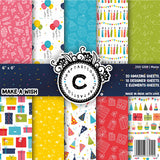 Craftastique Make A Wish Birthday Scrapbooking Pattern Paper Pack (20 Sheets | 250 GSM) 6x6 inches | Decorative Paper for Art