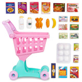 Battat- Play Circle- Shopping Cart - Toy Food - Play Kitchen For Toddlers- Pretend Play- Shopping Day Grocery Cart- 2 Years +