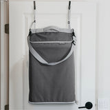 CleverMade Convertible Laundry Hamper Bag - Shadow Gray Stone holds 21.5L / 20 lbs 1 Compartment - Storage with Handles for Home