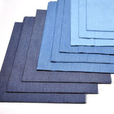 Denim 4.8OZ. Fat Quarter 9pcs 18inchX22inch 100% Cotton Solid Quilting Fabric for Arts, DIY Crafts & Sewing Patchwork by Indigo