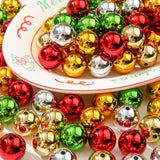 CYEENUT 20mm Acrylic Beads 100pcs Christmas UV Color Bead Xmas Color Opaque Beads for DIY Bead Pen (uv Xmas)