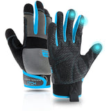 AIGEVTURE Grip Utility Mechanic Work Gloves for Men & Women, Non-Slip Silicone Box Handling Gloves Touch Screen, Durable, Breath