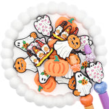 20PCS/Set Silicone Focal Bead Halloween Theme Loose Beads Accessory for DIY Keychains Bracelet Necklace Pens Lanyard Making
