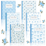Lebsitey 6 Pack Blue Bow Composition Notebooks, Preppy Cute Coquette Notebook,110 Page 93/4 x 71/2inch Aesthetic College Ruled Jo