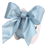 LIZLOVESS Dusty Blue Satin Wired Ribbon 2.5 x 25 Yd, French Blue Wire Edge Decorative Ribbon for Wreaths Supplies, Crafts, Gift