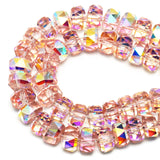 DIQIO 6mm Sparkle Rondelle Crystal Beads for Jewelry Making - Spacer Faceted Beads for Bracelets(93-97pcs, Soft Pink AB)