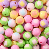 BERMRO 16mm Acrylic Beads 100pcs Easter Style Rabbit Shape Bead Beadable Chunk Bubblegum Beads for DIY Crafting Necklace Bracele