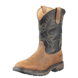 ARIAT Mens Workhog Wide Square Toe H2O Steel Toe Work Boot, Aged Bark/Black, 11 D US