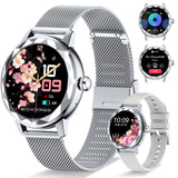 Smart Watch for Women with Make/Answer Call, 1.2 Adjustable Fitness Watch with Heart Rate Sleep Monitor Female Cycle and 100+ S