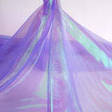Sheer Iridescent Organza Fabric 58 Inches Wide - 10 Yards Precut - Shinny Wedding Party Decor Fairy Costume Voile Doll Clothes S