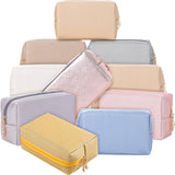 Sanwuta 9 Pcs Makeup Bags Bulk PU Double Zippers Cosmetic Bag Makeup Toiletry Pouch Portable Travel Organizers Case for Women Ba