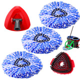 RinseClean Spin Mop Heads Replacement Mop Scrub Brush Compatible with O Cedar RinseClean 2 Tank System, 3 Pack Microfiber Refill
