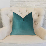 Plutus Brands Plutus Contentment Peacock Handmade Throw Pillow, 20 X 26 Standard, Teal