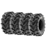 Set of 4 SunF A050 28x12-12 Deep Mud + Trail ATV UTV Off-Road Tires, 6PR, Tubeless