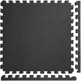 Meister X-Thick 1.5 Interlocking EVA Foam Mats - 2X Cushion for Wrestling, MMA Takedowns & Gymnastics - 2'x2' Tiles - Black - 25
