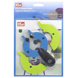 Prym 2in1, Large (3 & 31/2) Pompom Maker, 3 & 3.5, Purple, Blue, Green 2 Count