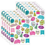 Teacher Created Resources Confetti Happy Birthday Stickers, 120 Per Pack, 12 Packs