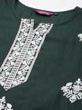 Gosriki Women'S Cotton Blend Straight Embroidered Kurta With Pant & Dupatta (Weekend Green-Nw4-Gs_S_Green_Small),Green,,B0BYK6XMWW