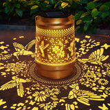 Hummingbird Solar Lantern Outdoor Waterproof, Mothers Day Gifts Hanging Garden Lights with Metal Design - Patio Decor, Christmas