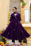 Anni Designer Women'S Rayon Blend Anarkali Printed Kurta With Pant & Dupatta (Berlin Begani_Xxl_Begani_Xx-Large),Begani,2XL,,,