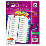 Avery DoubleColumn Ready Index Table of Contents Dividers with Multicolor Tabs