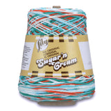 Lily Sugarn Cream Cotton Cone Yarn, 14 oz, Ahoy Ombre, 1 Cone