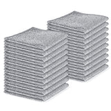20pcs Set Non-Scratch Steel Wool Dishcloth - Multi-Use Kitchen Scrubbers, Durable Cleaning Pads for Wet & Dry Use White