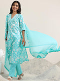 Libas Women'S Cotton Kurta Set (400345 Blue L