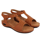 Shoetopia Women'S Block Heel Sandal,Tan,5,B0BSC9R1PC