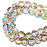 DIQIO 10mm Sparkle Faceted Round Crystal Beads (57-60pcs, Trans-Purple)