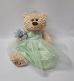 KINNEX COLLECTIONS SINCE 1997 20 Quince Anos Quinceanera Last Doll Teddy Bear with Dress (Centerpiece) ~ ARC16832-8 (Pistachio)