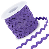 GORGECRAFT 27yard/25m Rick Rack Trim Ribbon Deep Purple Wave Sewing Bending Fringe Trim 5mm/0.2 inch for DIY Sewing Crafts Weddi