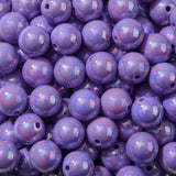 BERMRO 16mm Acrylic Bead 100pcs AB Purplr Color Focal Bead Chunk Bubblegum Beads for DIY Crafting Necklace Bracelet Jewelry Maki