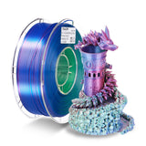 FXAAGFH Silk 3D PLA Printer Filament 1.75 mm, 3 D PLA Printing Print Filament +/-0.03mm, 1kg/2.2lbs Tri-Color