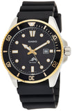 Casio Mens Diver Inspired Stainless Steel Quartz Watch with Resin Strap, Gold, 25.6 (Model: MDV106G1AV)