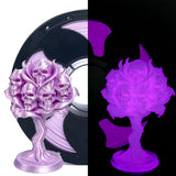 Light Purple Glow in The Dark 1.75mm PLA Filament with Smooth Surface, Bright Luminous Purple 3D Printer Filament, 1kg (2.2lbs)