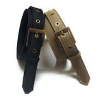 MenS Formal Casual Oversize Denim Material Jeans Belt (Black Biscuit Colour, 5XLarge) 2 Pieces