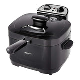 Amazon Basics 2.1-Qt (2.0L) Electric Deep Fryer with 8-Cup Oil Capacity, Timer, Adjustable Temperature, Easy Draining Basket, Vi