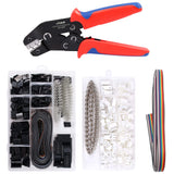 Zhushan SN-02BM Wire Crimp Tool Kit AWG 28-20 (0.08-0.5mm) Wire Crimper with1550 PCS 2.54mm Dupont Connectors and 460 PCS 2.54mm