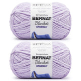 Bernat Blanket Sparkle Lavender Yarn - 2 Pack of 10.5oz/300g - Polyester - #6 Super Bulky - 220 Yards - Knitting & Crochet