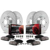 Power Stop Brake Kit For 2013 2014 2015 2016 2017 2018 2019 2020 2021 2022 2023 Nissan Altima Front and Rear Z23 Carbon Fiber Br